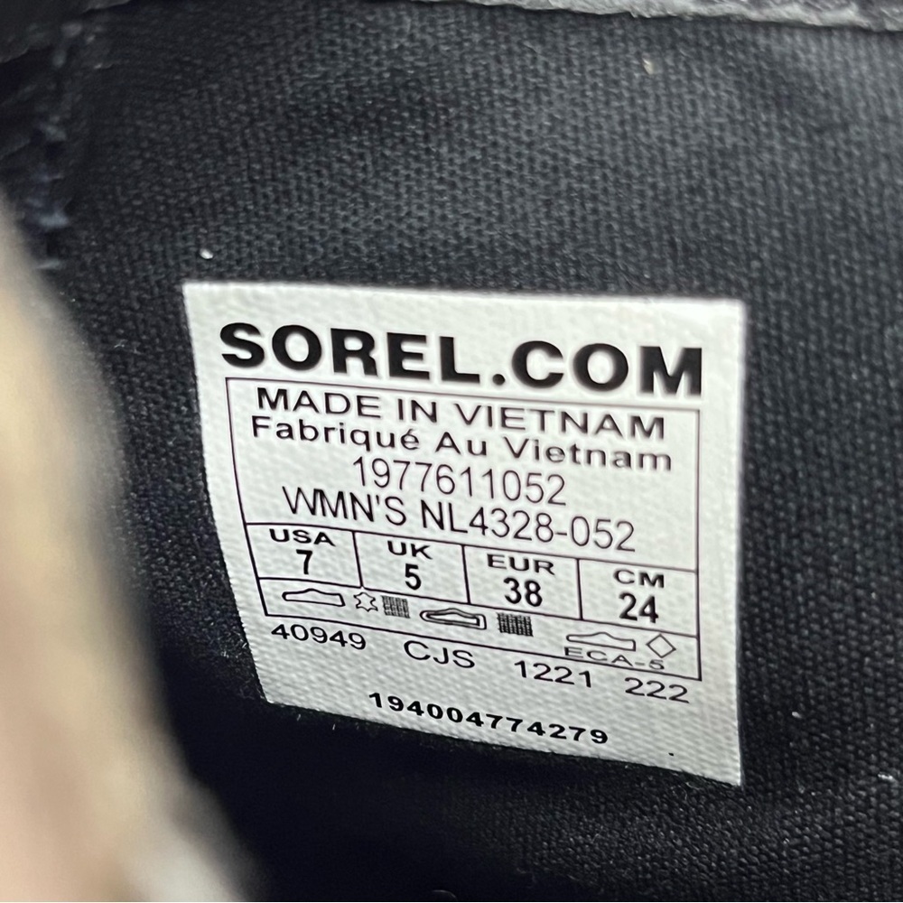 Sorel Emelie Zip Waterproof Leather & Suede Chelsea Ankle Boots Women’s 7 Gray - Picture 9 of 11